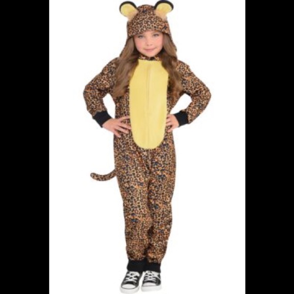 Girls leopard onesie